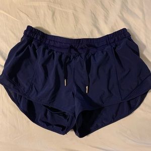 Lululemon hotty hot shorts navy blue size 10
